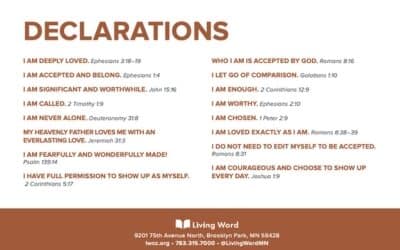 What Jesus Says About Me Declarations